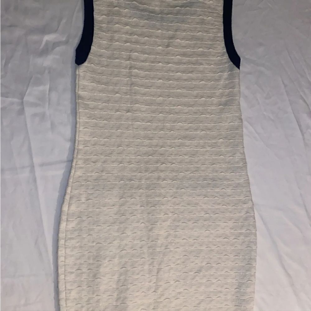 🔥SALE🔥 AUTHENTIC CHANEL CREAM RUFFLE BLACK SLEEVELESS MINI DRESS SIZE 38 - Picture 2 of 13